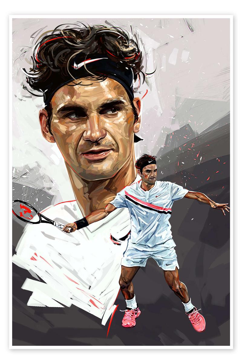 Portret ikony tenisa